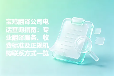 宝鸡翻译公司电话查询指南：专业翻译服务、收费标准及正规机构联系方式一览