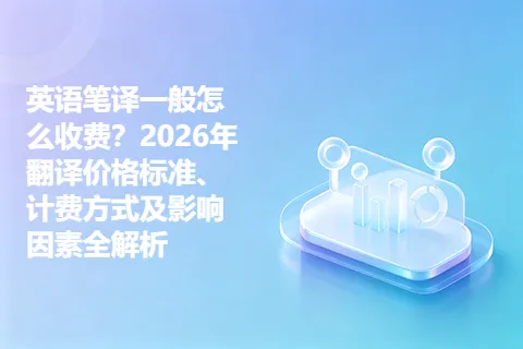 英语笔译一般怎么收费？2026年翻译价格标准、计费方式及影响因素全解析
