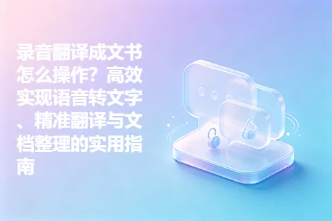 录音翻译成文书怎么操作？高效实现语音转文字、精准翻译与文档整理的实用指南
