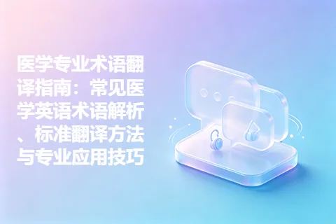 医学专业术语翻译指南：常见医学英语术语解析、标准翻译方法与专业应用技巧