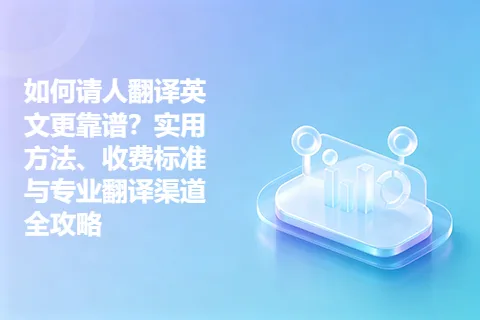 如何请人翻译英文更靠谱？实用方法、收费标准与专业翻译渠道全攻略
