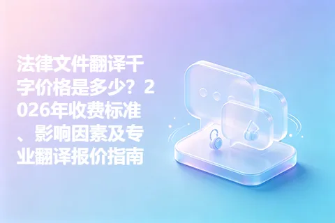 法律文件翻译千字价格是多少？2026年收费标准、影响因素及专业翻译报价指南