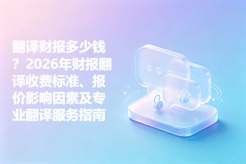翻译财报多少钱?2026年财报翻译收费标准、报价影响因素及专业翻译服务指南