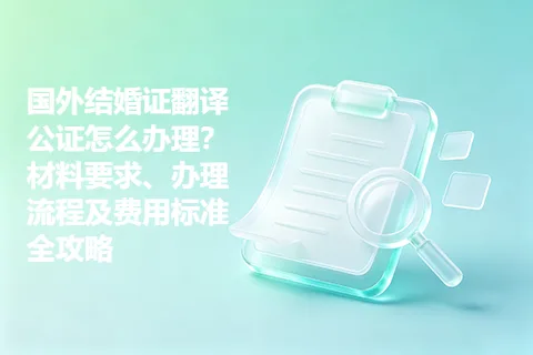 国外结婚证翻译公证怎么办理？材料要求、办理流程及费用标准全攻略