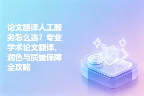 论文翻译人工服务怎么选？专业学术论文翻译、润色与质量保障全攻略