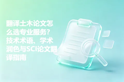 翻译土木论文怎么选专业服务？技术术语、学术润色与SCI论文翻译指南