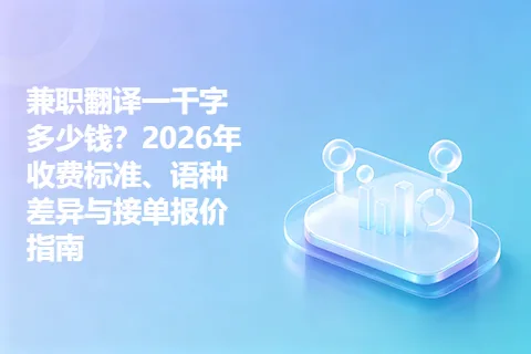 兼职翻译一千字多少钱？2026年收费标准、语种差异与接单报价指南