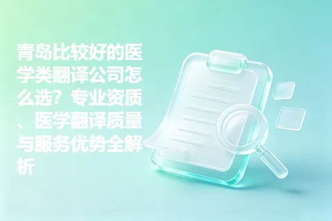 青岛比较好的医学类翻译公司怎么选？专业资质、医学翻译质量与服务优势全解析