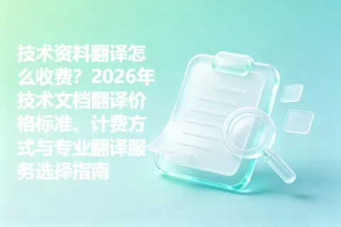 技术资料翻译怎么收费？2026年技术文档翻译价格标准、计费方式与专业翻译服务选择指南
