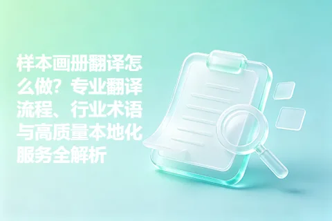 样本画册翻译怎么做？专业翻译流程、行业术语与高质量本地化服务全解析