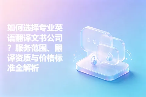 如何选择专业英语翻译文书公司？服务范围、翻译资质与价格标准全解析