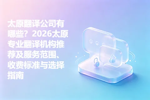 太原翻译公司有哪些？2026太原专业翻译机构推荐及服务范围、收费标准与选择指南