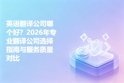 英语翻译公司哪个好？2026年专业翻译公司选择指南与服务质量对比