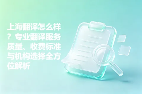 上海翻译怎么样？专业翻译服务质量、收费标准与机构选择全方位解析