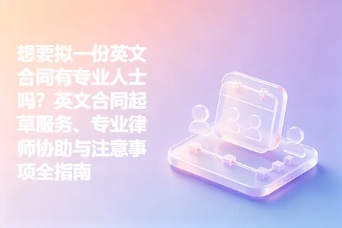 想要拟一份英文合同有专业人士吗？英文合同起草服务、专业律师协助与注意事项全指南