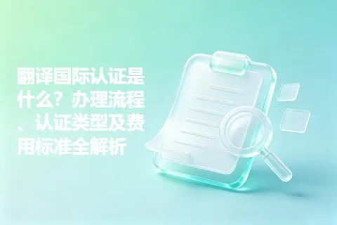 翻译国际认证是什么？办理流程、认证类型及费用标准全解析