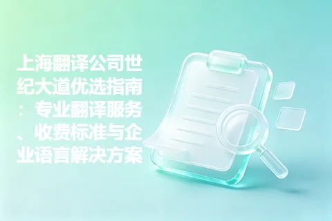 上海翻译公司世纪大道优选指南：专业翻译服务、收费标准与企业语言解决方案