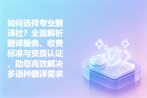 如何选择专业翻译社？全面解析翻译服务、收费标准与资质认证，助您高效解决多语种翻译需求