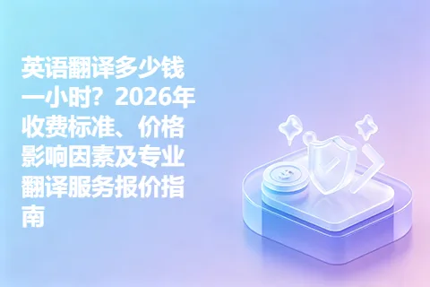 英语翻译多少钱一小时?2026年收费标准、价格影响因素及专业翻译服务报价指南