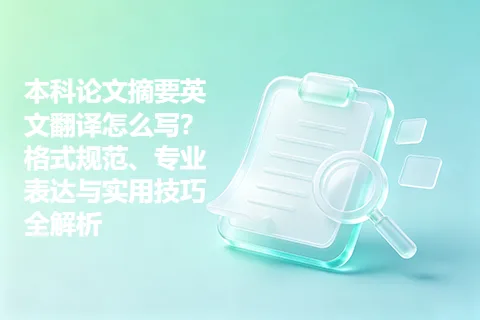 本科论文摘要英文翻译怎么写？格式规范、专业表达与实用技巧全解析