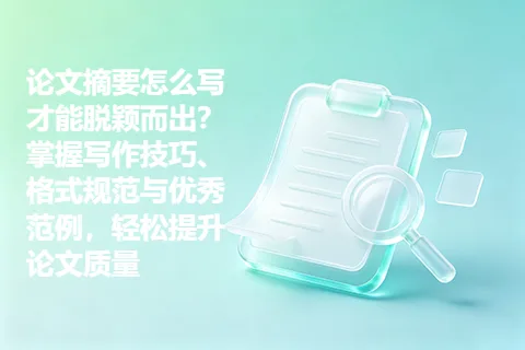 论文摘要怎么写才能脱颖而出？掌握写作技巧、格式规范与优秀范例，轻松提升论文质量