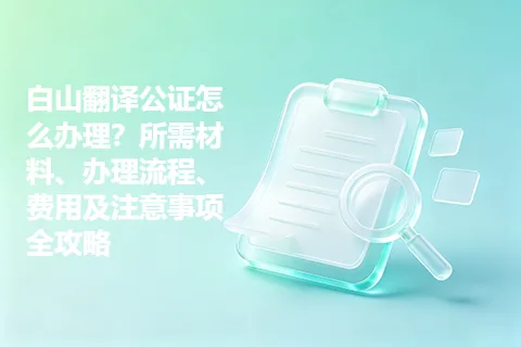白山翻译公证怎么办理？所需材料、办理流程、费用及注意事项全攻略