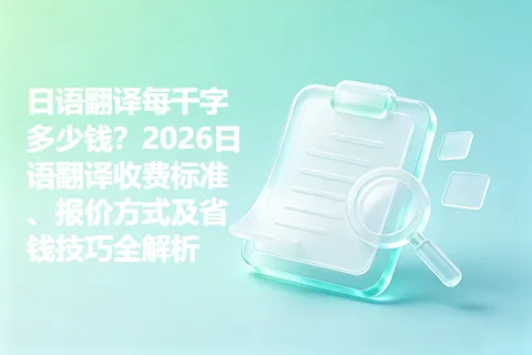 日语翻译每千字多少钱？2026日语翻译收费标准、报价方式及省钱技巧全解析