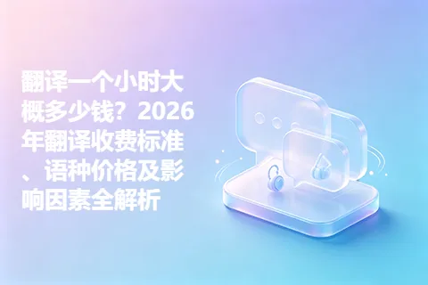 翻译一个小时大概多少钱？2026年翻译收费标准、语种价格及影响因素全解析