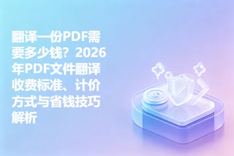 翻译一份PDF需要多少钱？2026年PDF文件翻译收费标准、计价方式与省钱技巧解析