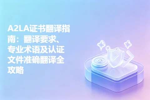 A2LA证书翻译指南：翻译要求、专业术语及认证文件准确翻译全攻略