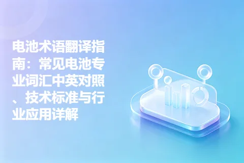 电池术语翻译指南：常见电池专业词汇中英对照、技术标准与行业应用详解