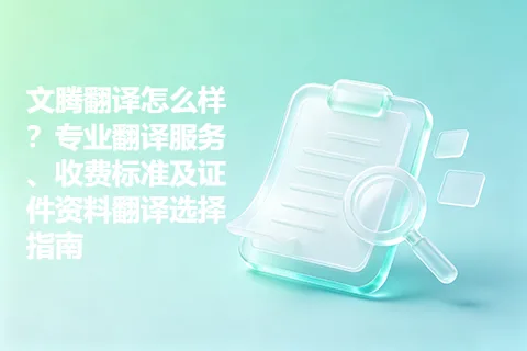 文腾翻译怎么样？专业翻译服务、收费标准及证件资料翻译选择指南