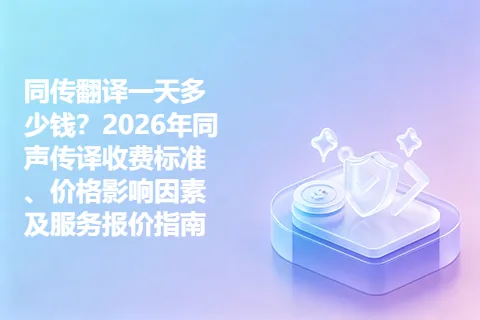 同传翻译一天多少钱？2026年同声传译收费标准、价格影响因素及服务报价指南