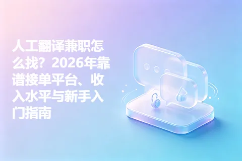 人工翻译兼职怎么找？2026年靠谱接单平台、收入水平与新手入门指南