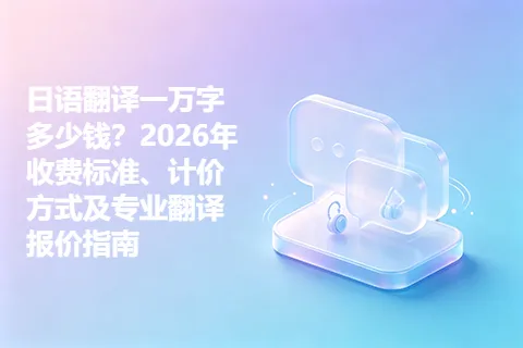 日语翻译一万字多少钱？2026年收费标准、计价方式及专业翻译报价指南