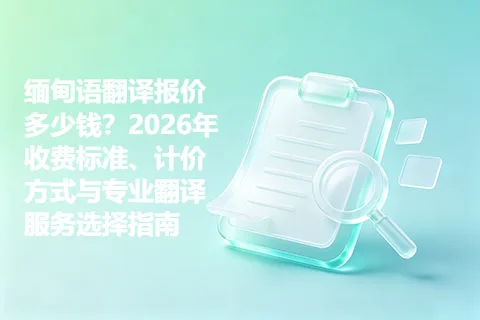 缅甸语翻译报价多少钱？2026年收费标准、计价方式与专业翻译服务选择指南
