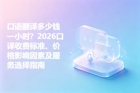 口语翻译多少钱一小时？2026口译收费标准、价格影响因素及服务选择指南