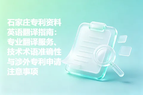 石家庄专利资料英语翻译指南：专业翻译服务、技术术语准确性与涉外专利申请注意事项
