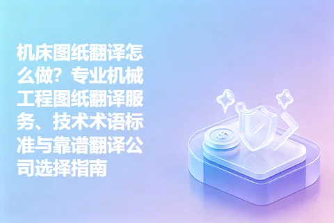 机床图纸翻译怎么做？专业机械工程图纸翻译服务、技术术语标准与靠谱翻译公司选择指南