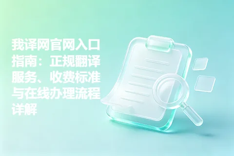 我译网官网入口指南：正规翻译服务、收费标准与在线办理流程详解