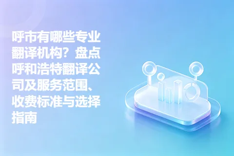 呼市有哪些专业翻译机构?盘点呼和浩特翻译公司及服务范围、收费标准与选择指南