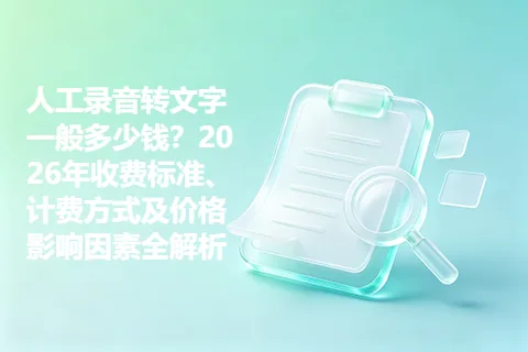人工录音转文字一般多少钱？2026年收费标准、计费方式及价格影响因素全解析