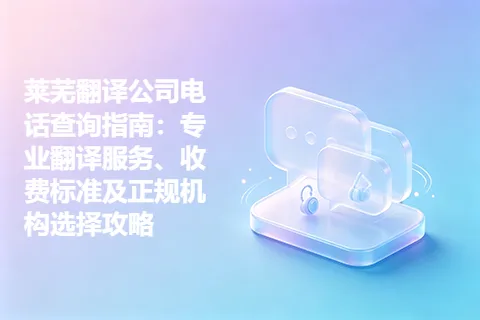 莱芜翻译公司电话查询指南:专业翻译服务、收费标准及正规机构选择攻略