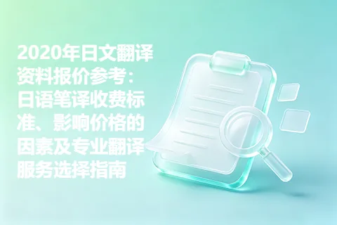 2020年日文翻译资料报价参考：日语笔译收费标准、影响价格的因素及专业翻译服务选择指南
