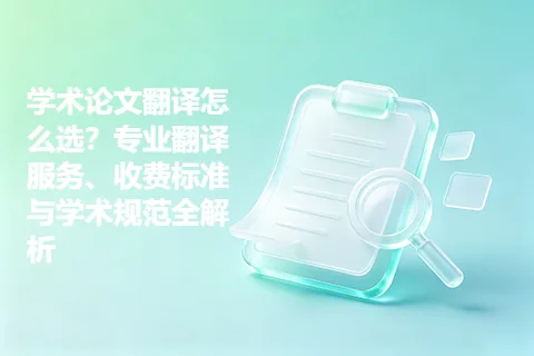 学术论文翻译怎么选？专业翻译服务、收费标准与学术规范全解析