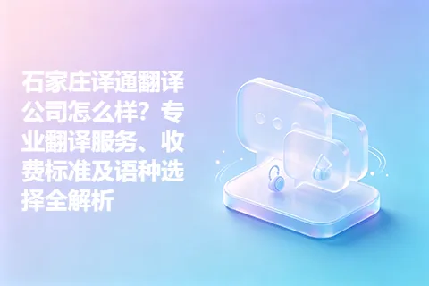 石家庄译通翻译公司怎么样？专业翻译服务、收费标准及语种选择全解析