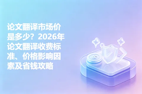 论文翻译市场价是多少？2026年论文翻译收费标准、价格影响因素及省钱攻略