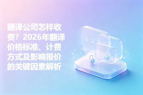 翻译公司怎样收费？2026年翻译价格标准、计费方式及影响报价的关键因素解析