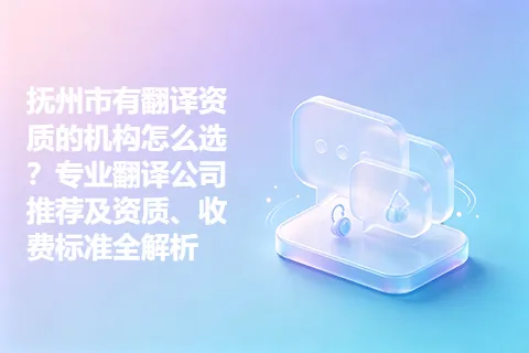 抚州市有翻译资质的机构怎么选？专业翻译公司推荐及资质、收费标准全解析
