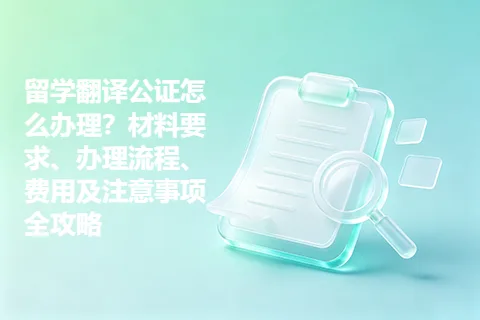 留学翻译公证怎么办理？材料要求、办理流程、费用及注意事项全攻略